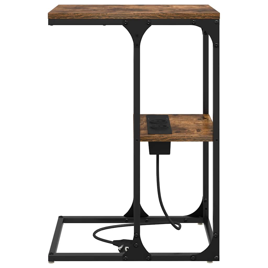 Noptieră Stejar afumat 41.5 x 26 x 60.5 cm Lemn compozit GartenMobel Dekor