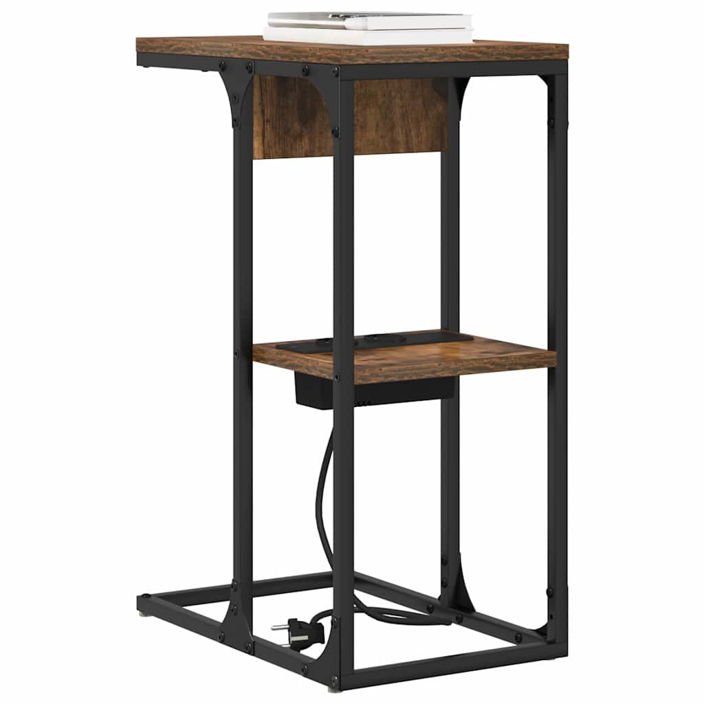 Noptieră Stejar afumat 41.5 x 26 x 60.5 cm Lemn compozit GartenMobel Dekor