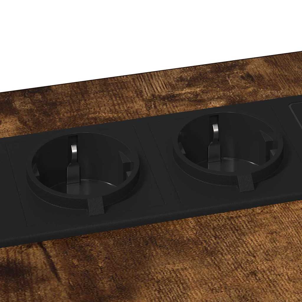 Noptieră Stejar afumat 41.5 x 26 x 60.5 cm Lemn compozit GartenMobel Dekor