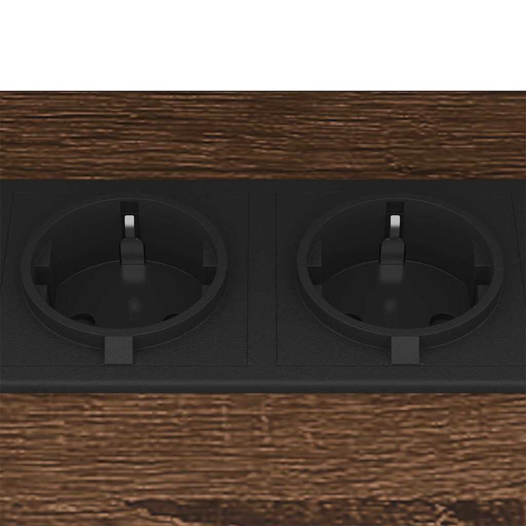 Noptieră Stejar brun 38 x 30 x 48 cm Lemn compozit GartenMobel Dekor