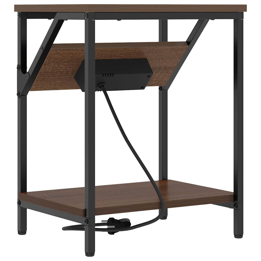 Noptieră Stejar brun 38 x 30 x 48 cm Lemn compozit GartenMobel Dekor