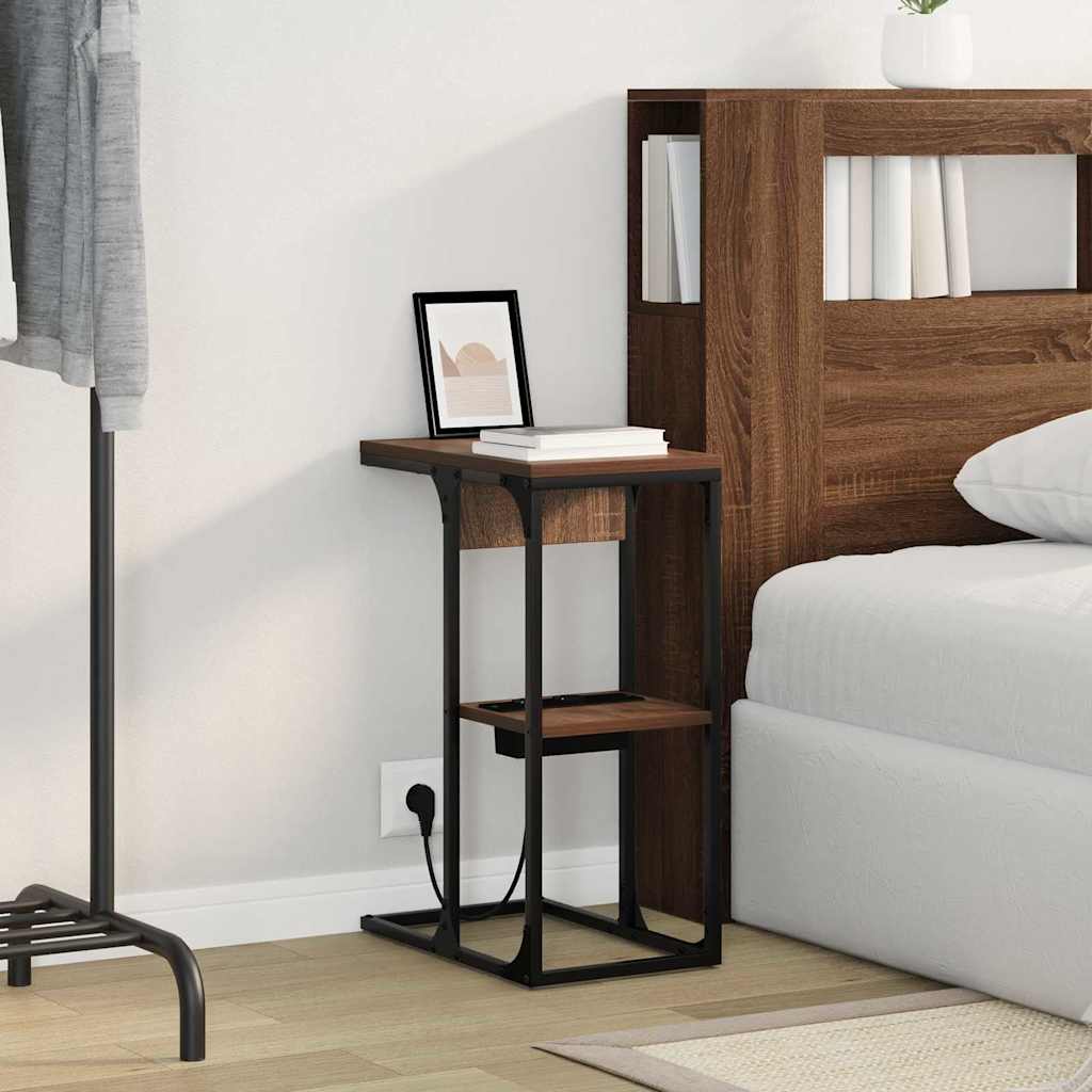 Noptieră Stejar brun 41.5 x 26 x 60.5 cm Lemn compozit GartenMobel Dekor