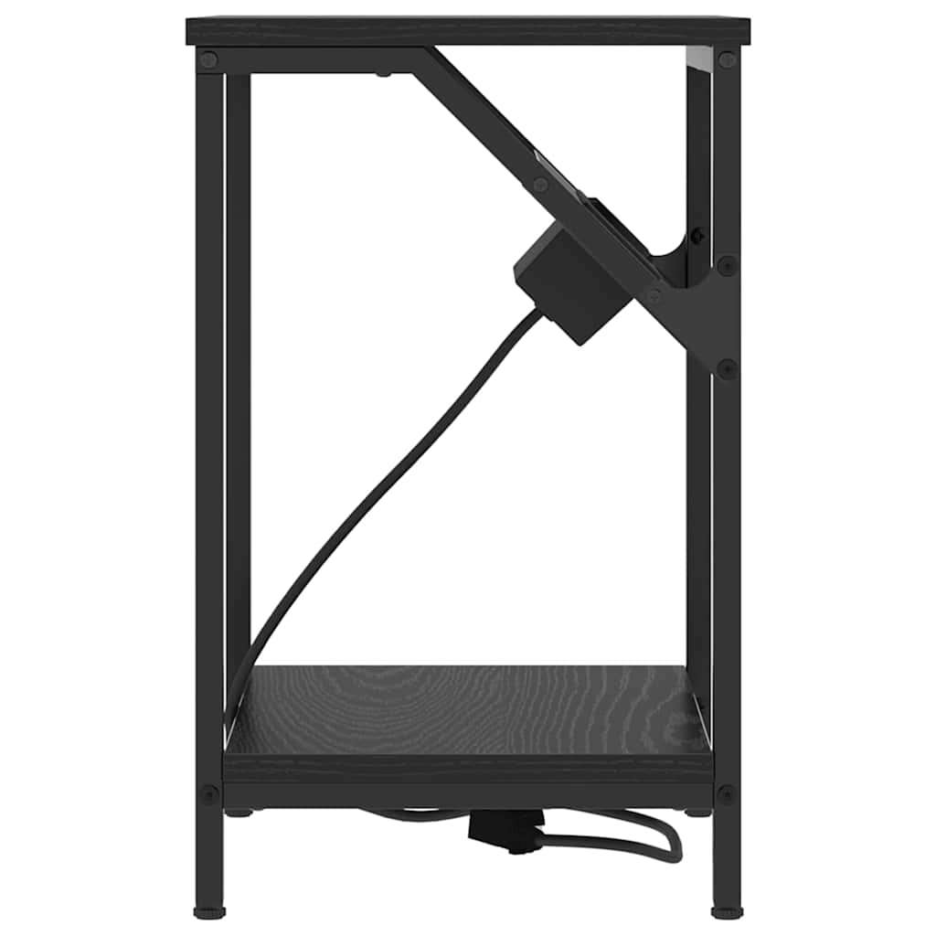 Noptieră Stejar negru 38 x 30 x 48 cm Lemn compozit GartenMobel Dekor