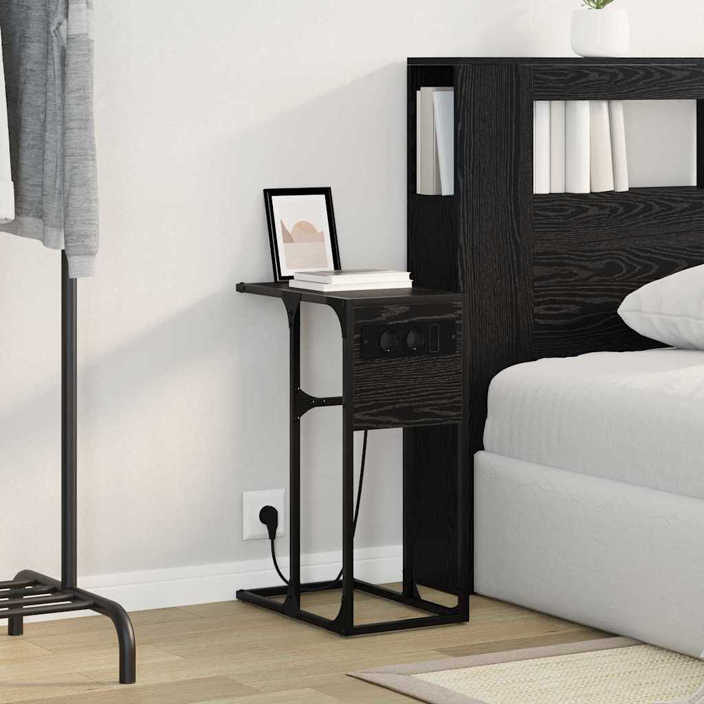 Noptieră Stejar negru Lemn compozit GartenMobel Dekor