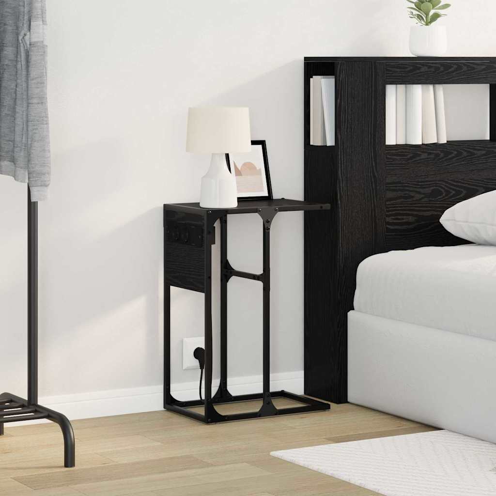 Noptieră Stejar negru Lemn compozit GartenMobel Dekor