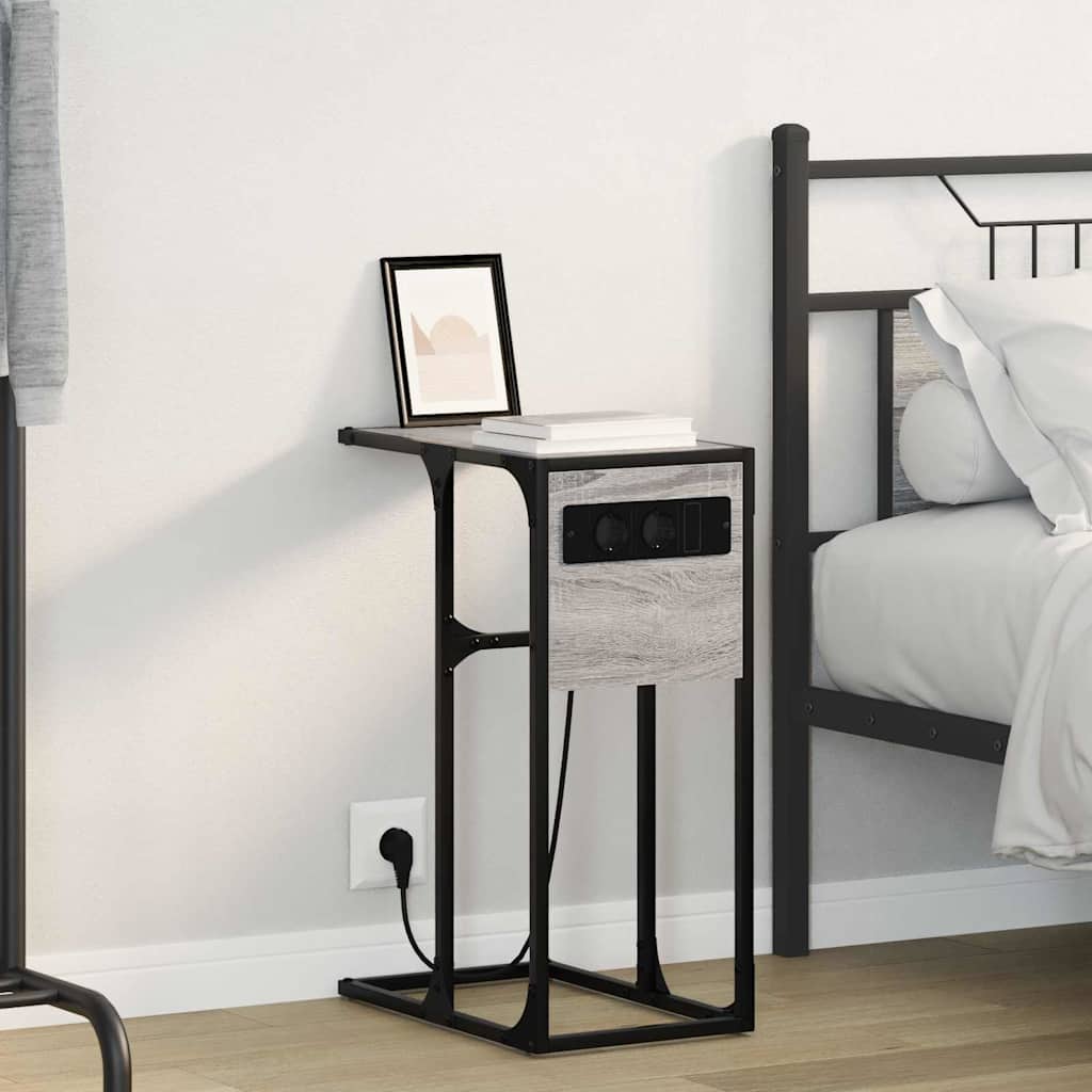 Noptieră sonoma gri Lemn compozit GartenMobel Dekor