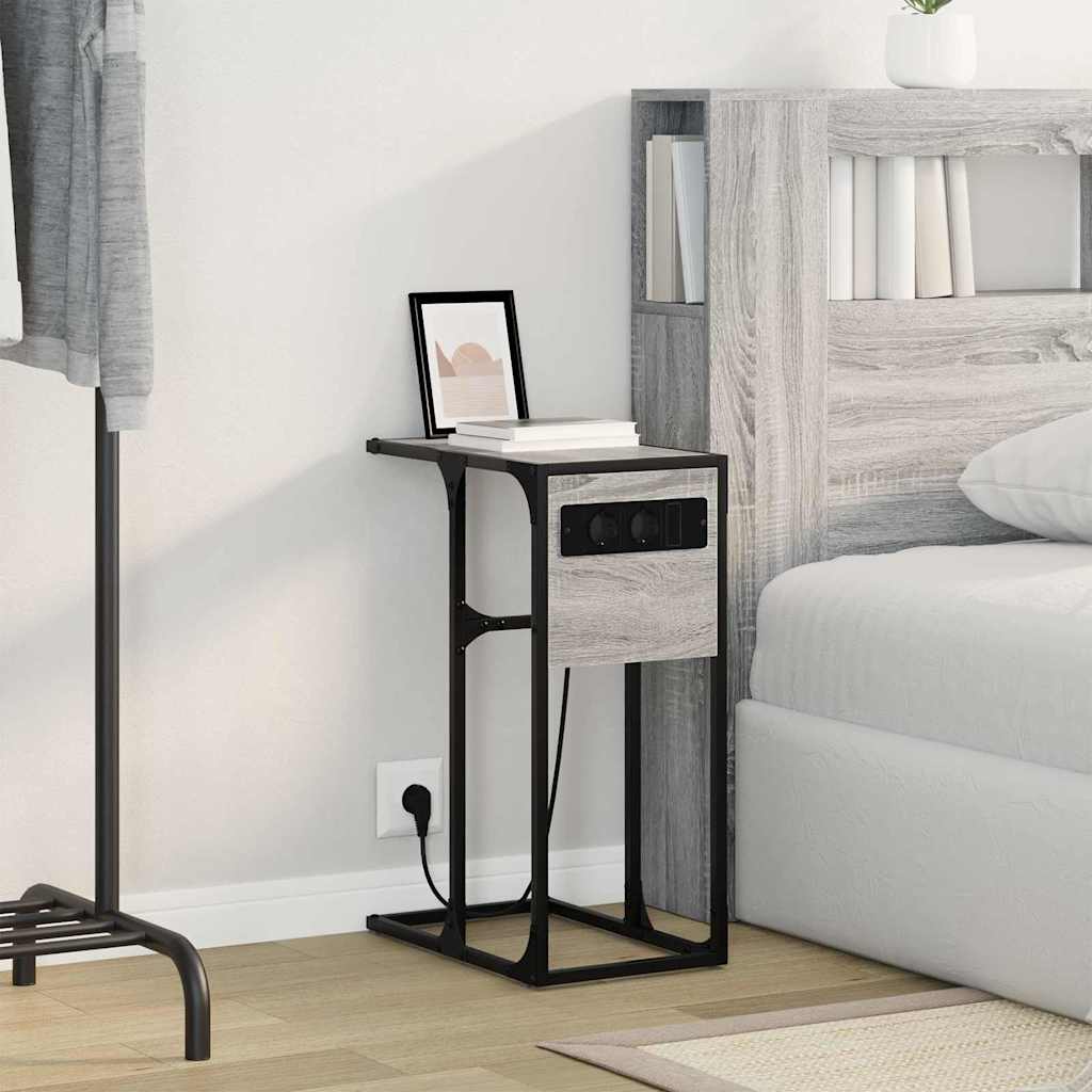 Noptieră sonoma gri Lemn compozit GartenMobel Dekor