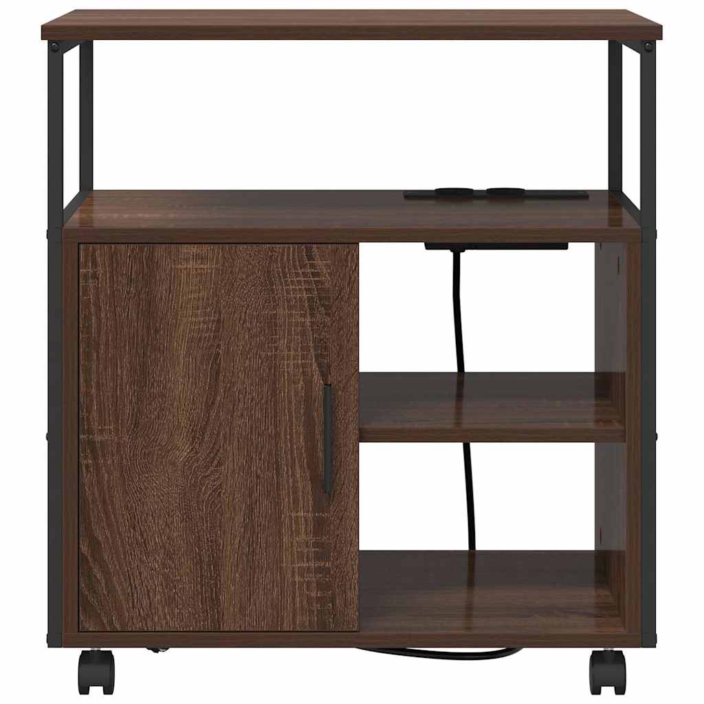 Birou cu Stație de Încărcare Stejar brun 61 x 46 x 67 cm GartenMobel Dekor