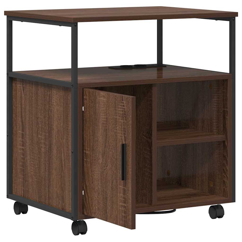 Birou cu Stație de Încărcare Stejar brun 61 x 46 x 67 cm GartenMobel Dekor