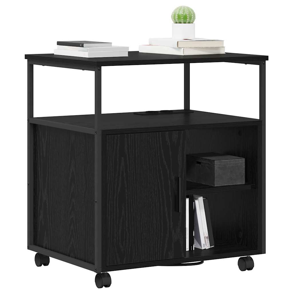 Birou cu Stație de Încărcare Stejar negru 61 x 46 x 67 cm GartenMobel Dekor