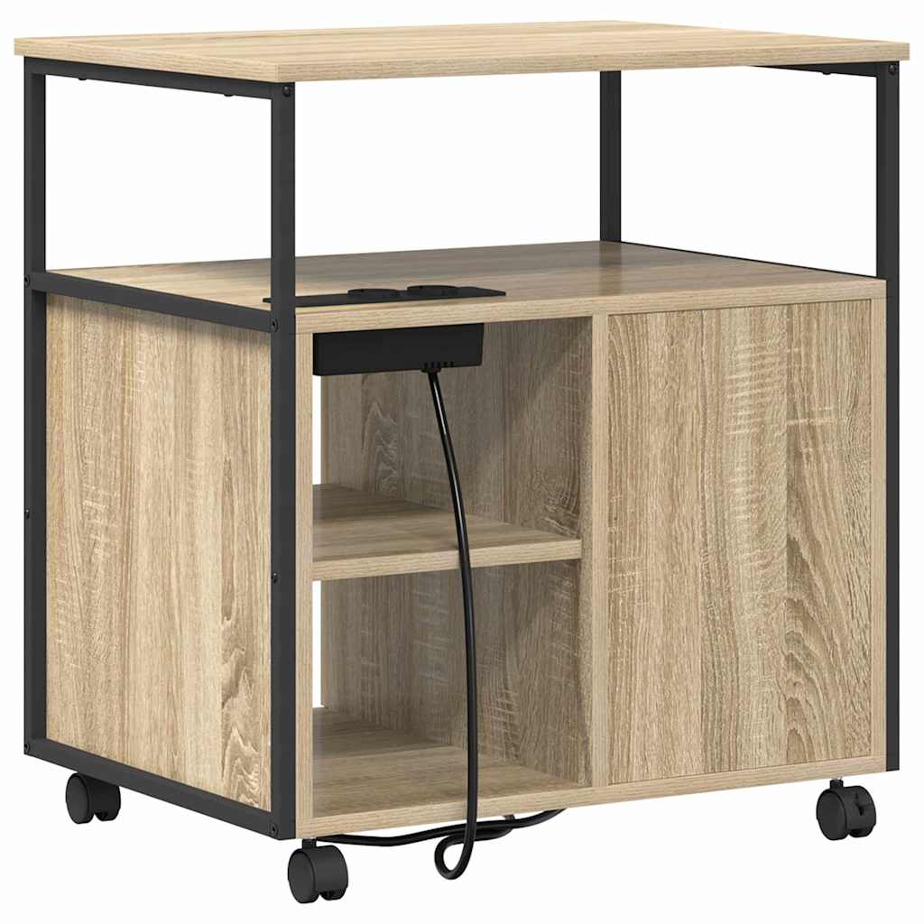 Birou cu Stație de Încărcare Stejar sonoma 61 x 46 x 67 cm GartenMobel Dekor