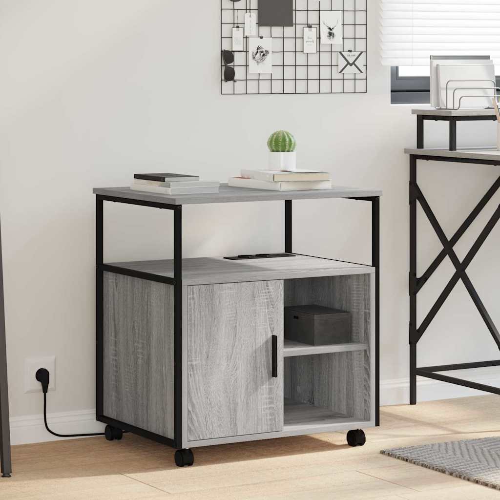 Birou cu Stație de Încărcare sonoma gri 61 x 46 x 67 cm GartenMobel Dekor