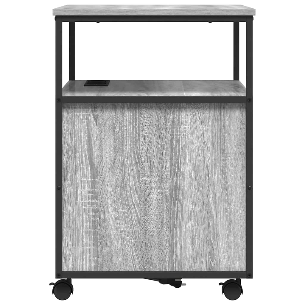 Birou cu Stație de Încărcare sonoma gri 61 x 46 x 67 cm GartenMobel Dekor