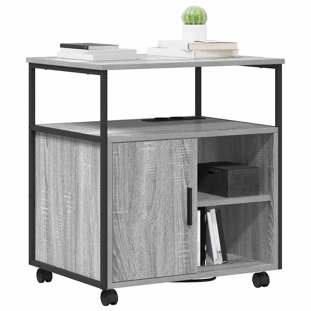 Birou cu Stație de Încărcare sonoma gri 61 x 46 x 67 cm GartenMobel Dekor