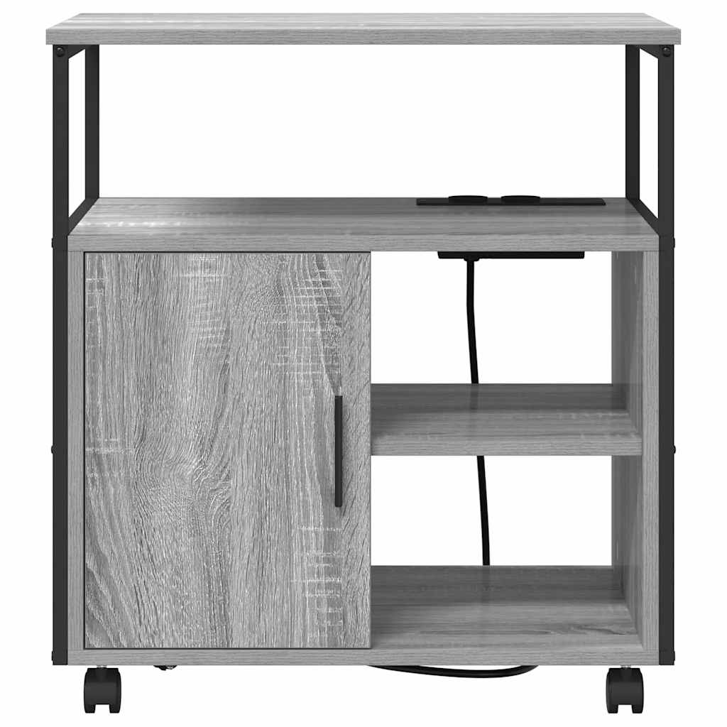 Birou cu Stație de Încărcare sonoma gri 61 x 46 x 67 cm GartenMobel Dekor