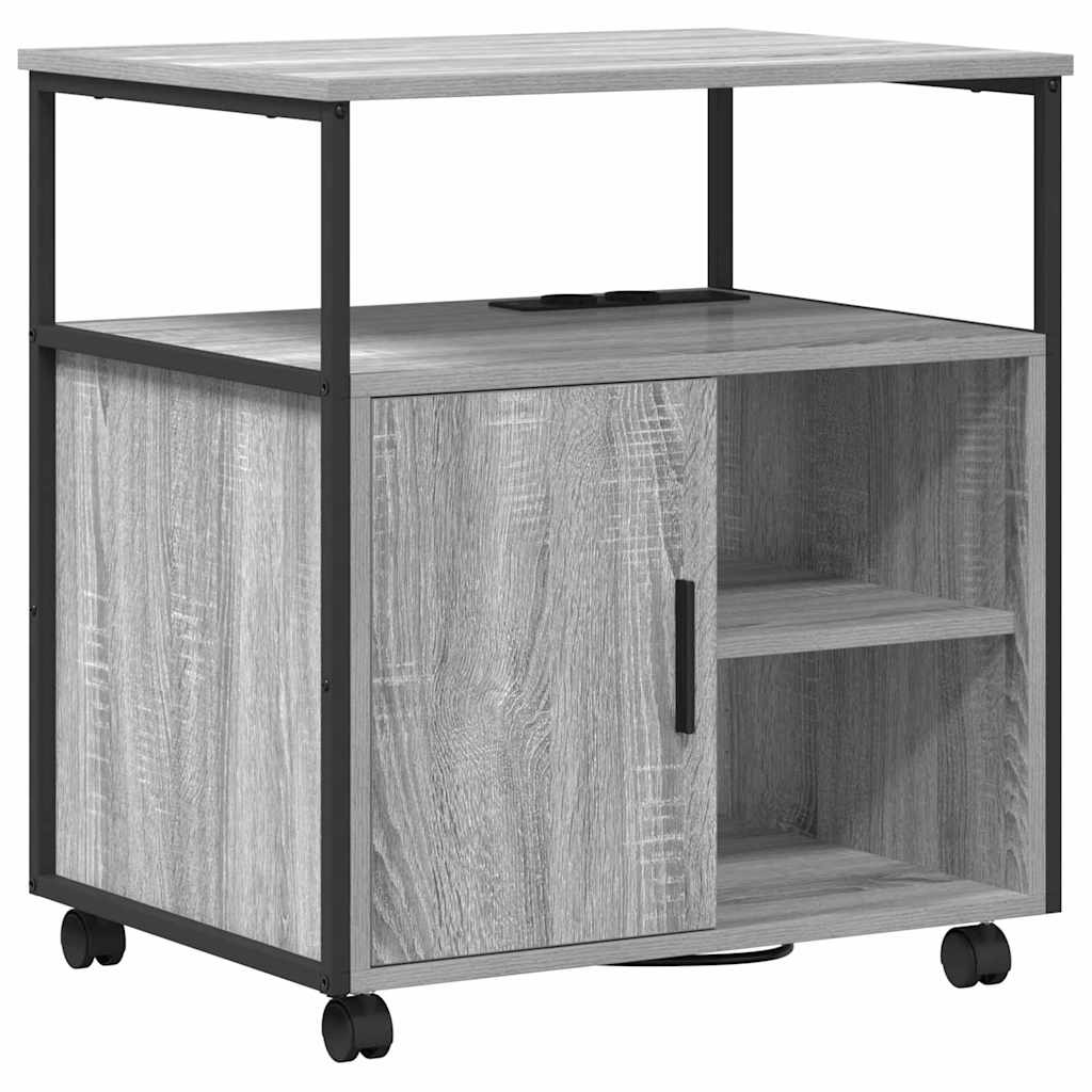 Birou cu Stație de Încărcare sonoma gri 61 x 46 x 67 cm GartenMobel Dekor