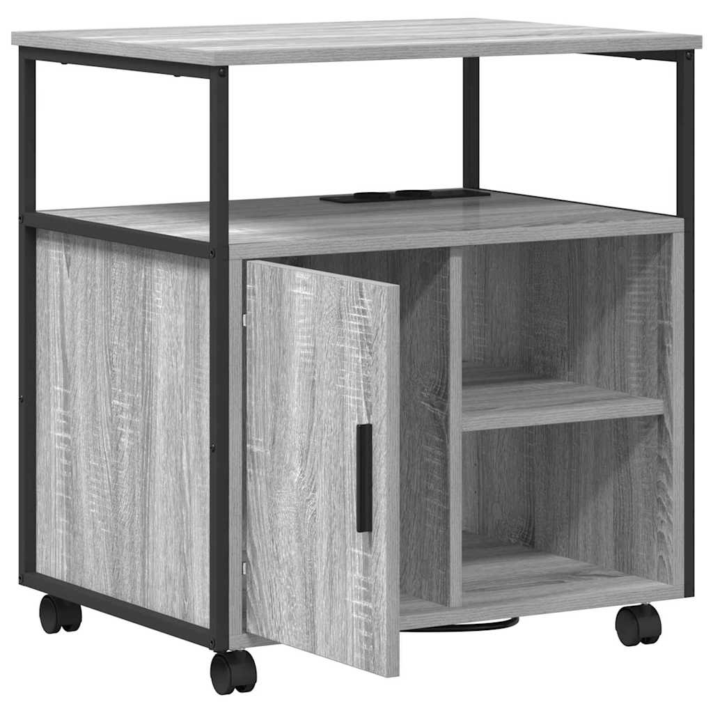 Birou cu Stație de Încărcare sonoma gri 61 x 46 x 67 cm GartenMobel Dekor