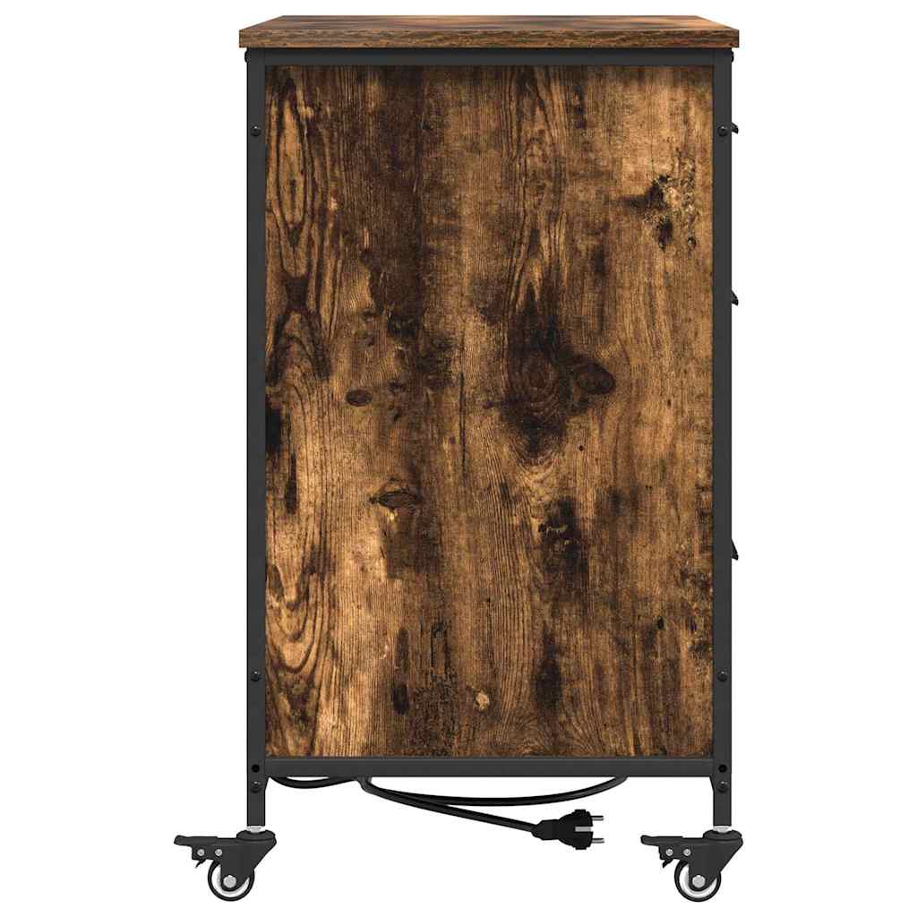 Dulap de birou Stejar afumat 76 x 41 x 72 cm Lemn compozit GartenMobel Dekor