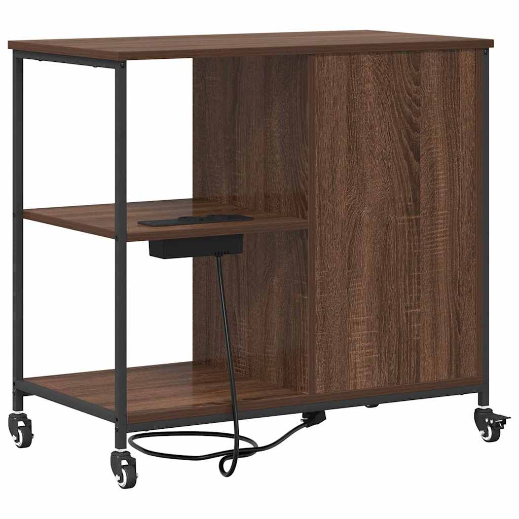 Dulap de birou Stejar brun 76 x 41 x 72 cm Lemn compozit GartenMobel Dekor