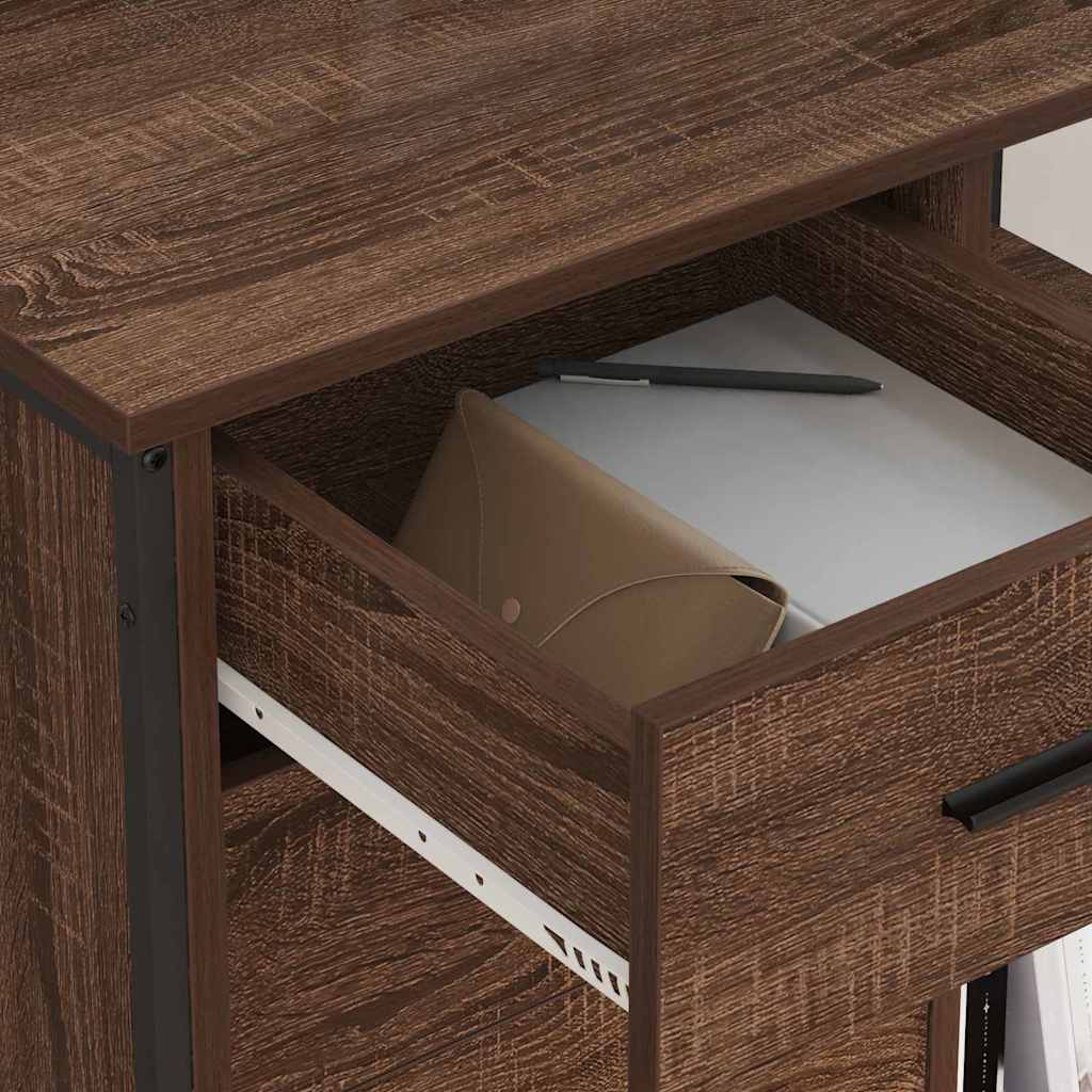 Dulap de birou Stejar brun 76 x 41 x 72 cm Lemn compozit GartenMobel Dekor