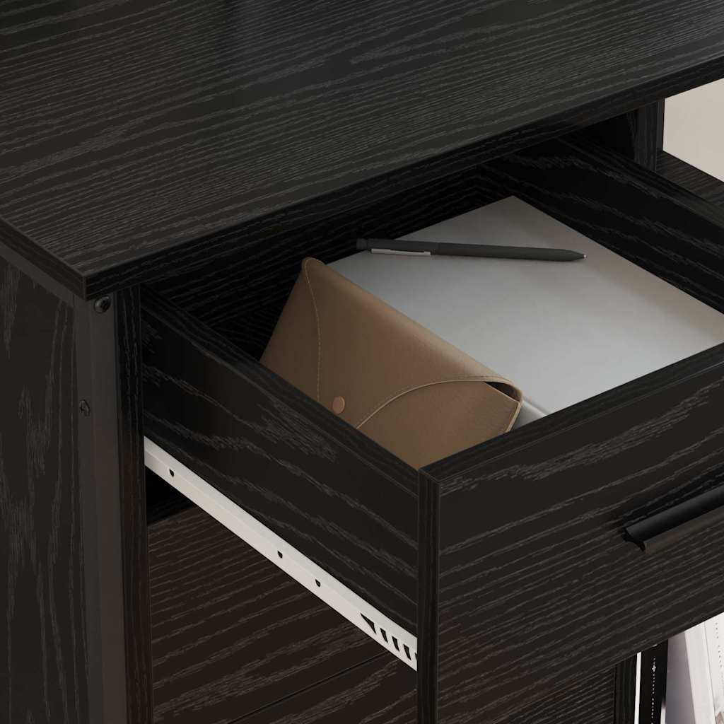 Dulap de birou Stejar negru 76 x 41 x 72 cm Lemn compozit GartenMobel Dekor