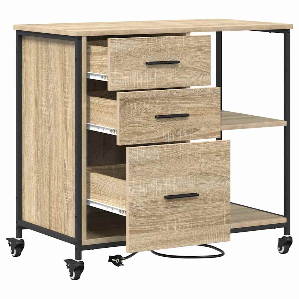 Dulap de birou Stejar sonoma 76 x 41 x 72 cm Lemn compozit GartenMobel Dekor