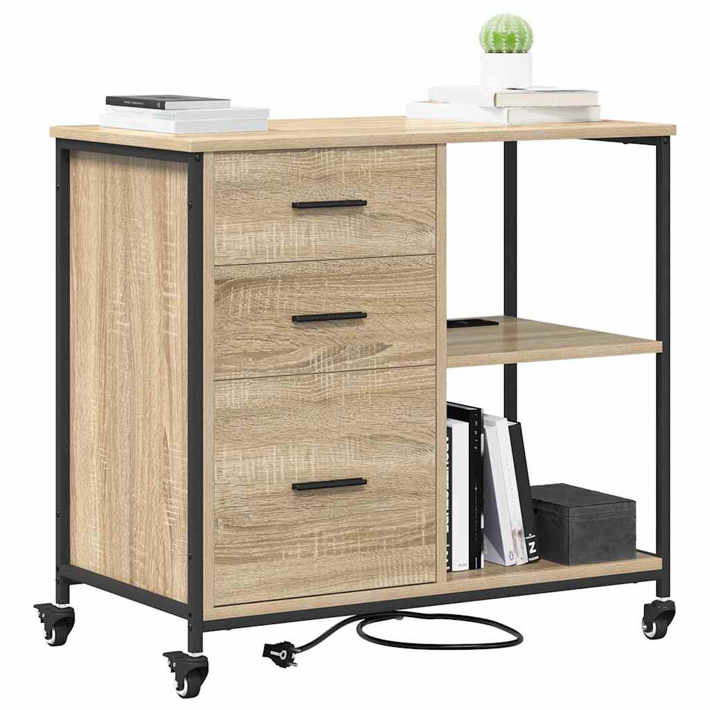 Dulap de birou Stejar sonoma 76 x 41 x 72 cm Lemn compozit GartenMobel Dekor
