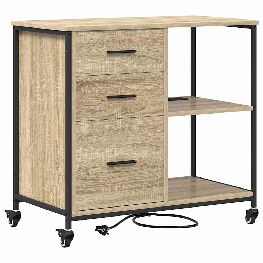 Dulap de birou Stejar sonoma 76 x 41 x 72 cm Lemn compozit GartenMobel Dekor