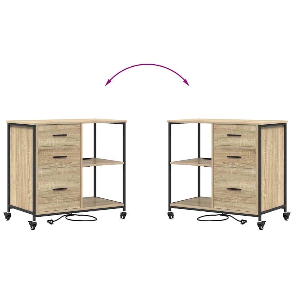Dulap de birou Stejar sonoma 76 x 41 x 72 cm Lemn compozit GartenMobel Dekor