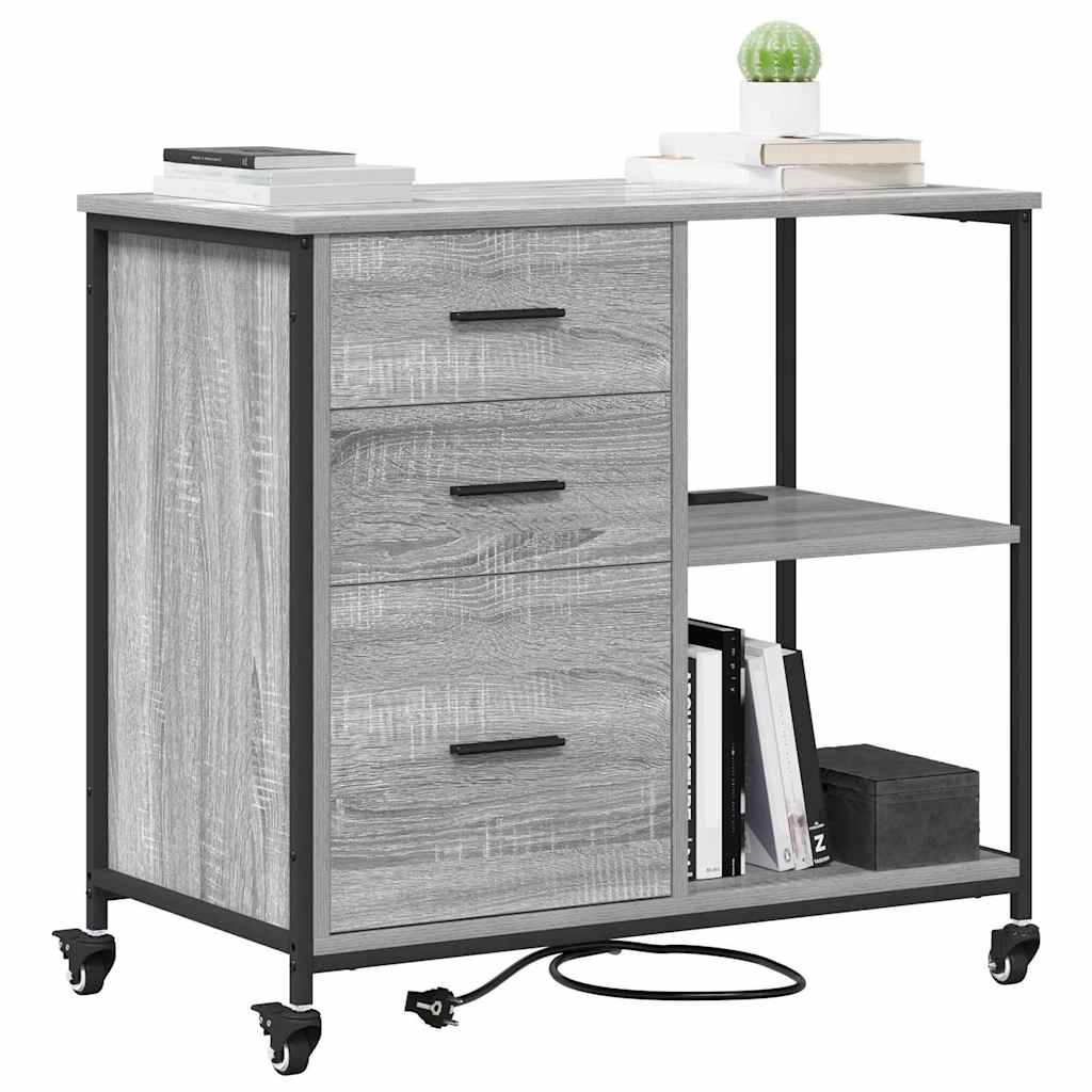Dulap de birou sonoma gri 76 x 41 x 72 cm Lemn compozit GartenMobel Dekor
