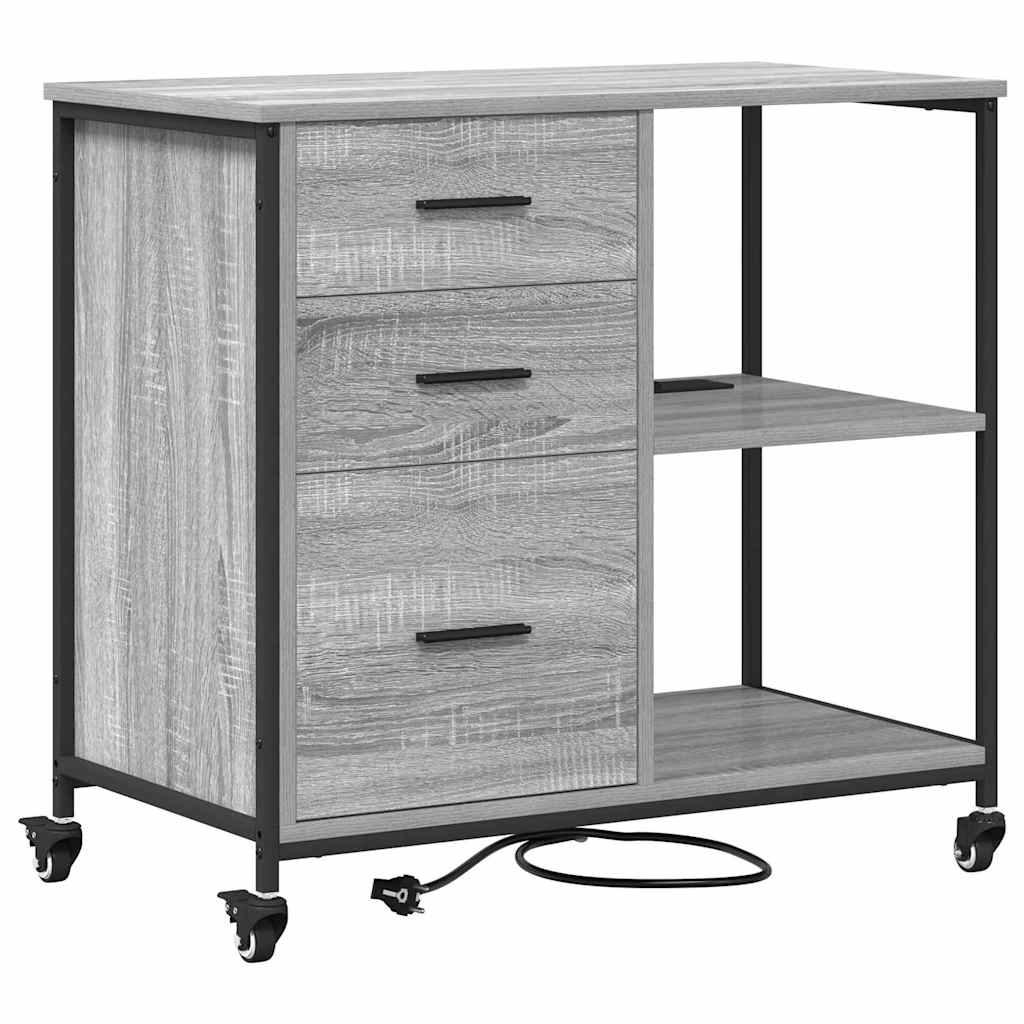 Dulap de birou sonoma gri 76 x 41 x 72 cm Lemn compozit GartenMobel Dekor