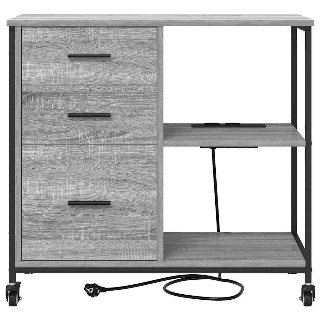 Dulap de birou sonoma gri 76 x 41 x 72 cm Lemn compozit GartenMobel Dekor