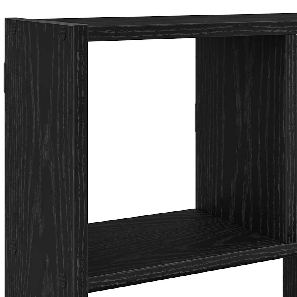 Raft cubic de perete cu 12 compartimente negru lemn prelucrat GartenMobel Dekor