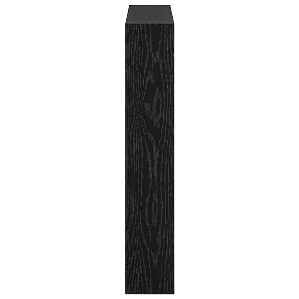 Raft cubic de perete cu 12 compartimente negru lemn prelucrat GartenMobel Dekor