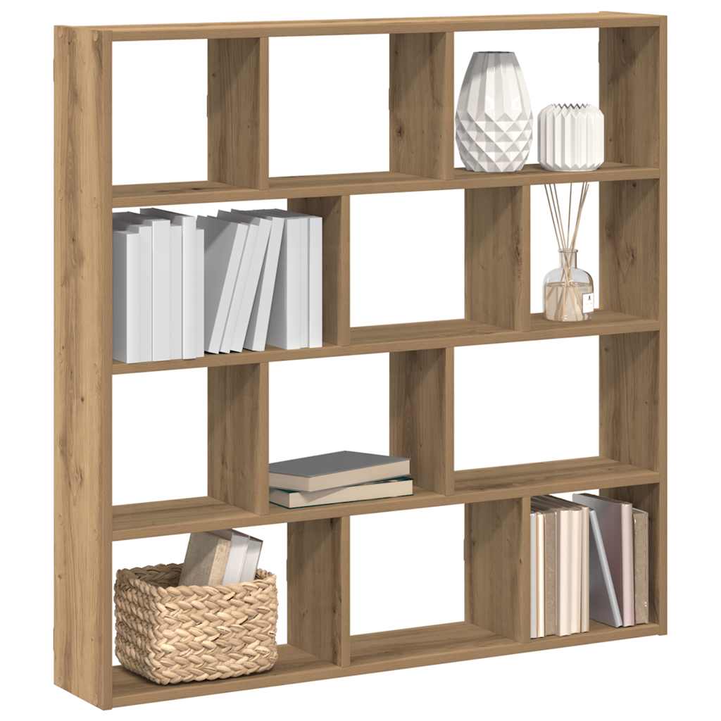 Raft cubic de perete cu 12 compartimente stejar artizanal lemn GartenMobel Dekor