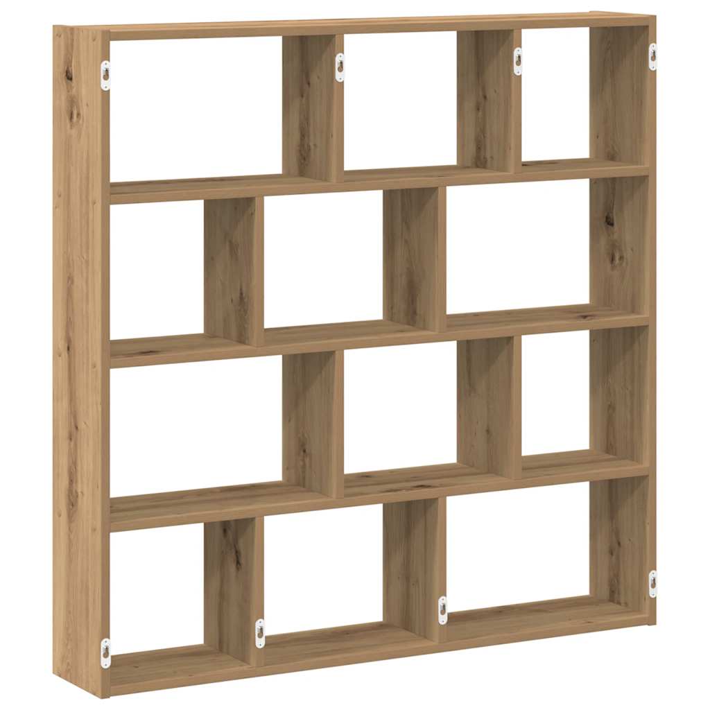 Raft cubic de perete cu 12 compartimente stejar artizanal lemn GartenMobel Dekor