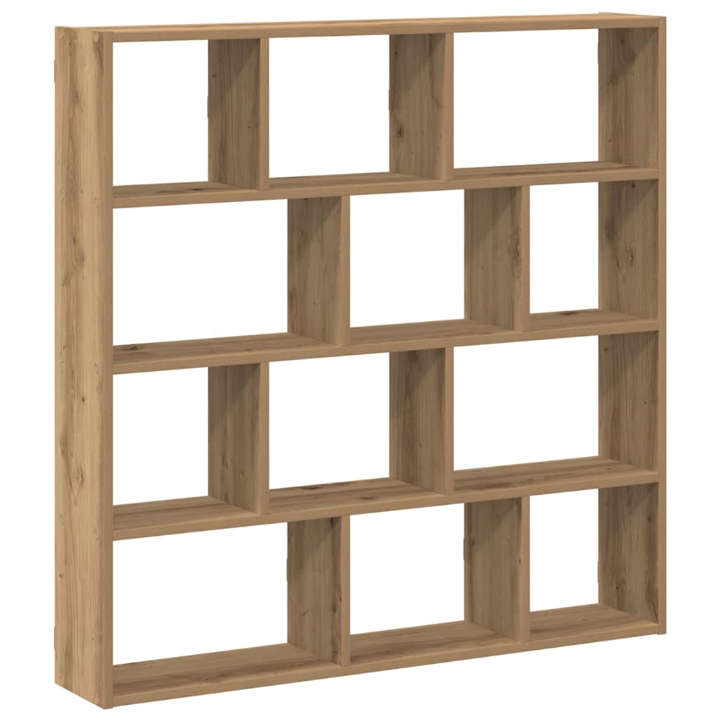 Raft cubic de perete cu 12 compartimente stejar artizanal lemn GartenMobel Dekor