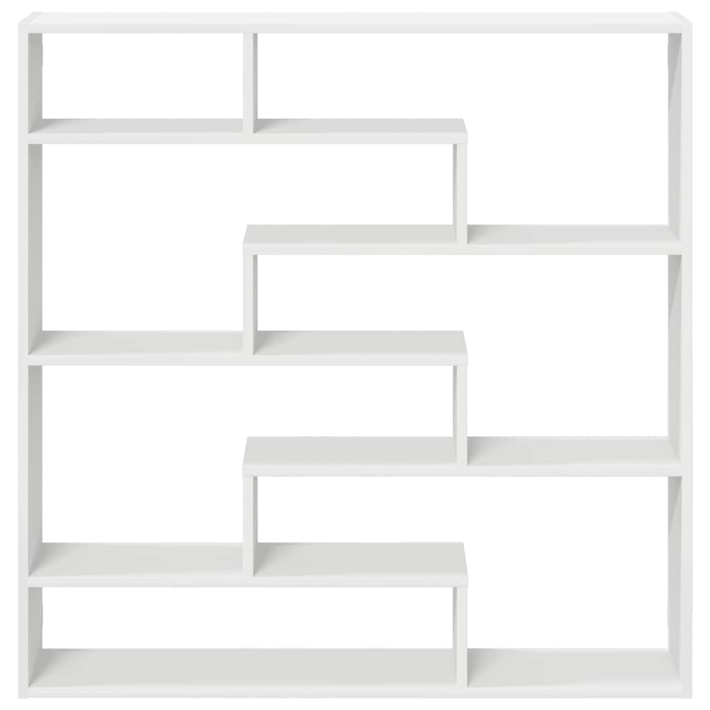 Raft cubic de perete cu 7 compartimente alb lemn prelucrat GartenMobel Dekor