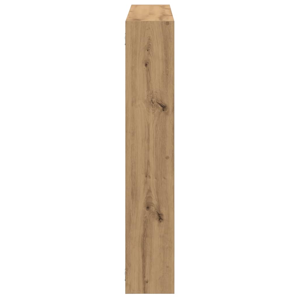 Raft cubic de perete cu 7 compartimente stejar artizanal lemn GartenMobel Dekor