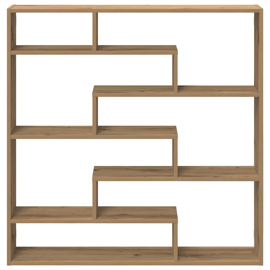 Raft cubic de perete cu 7 compartimente stejar artizanal lemn GartenMobel Dekor