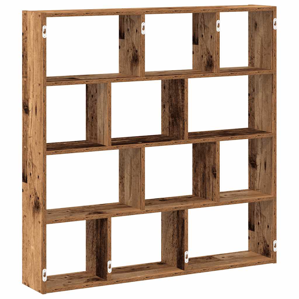 Raft cubic perete cu 12 compartimente lemn vechi lemn prelucrat GartenMobel Dekor