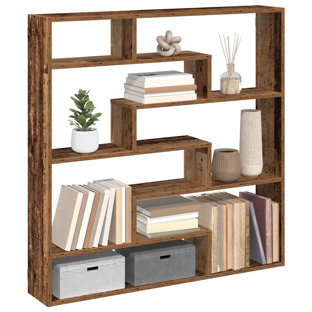 Raft cubic perete cu 7 compartimente lemn vechi lemn prelucrat GartenMobel Dekor