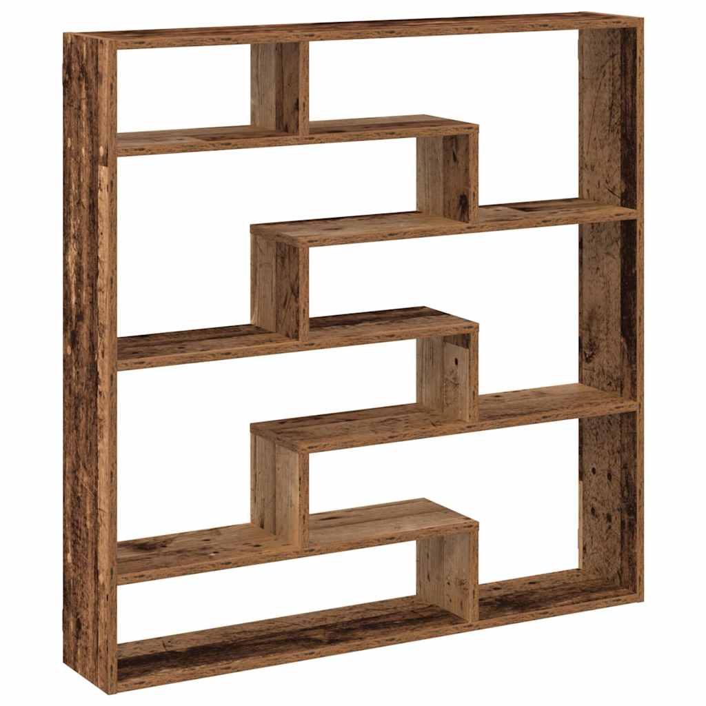 Raft cubic perete cu 7 compartimente lemn vechi lemn prelucrat GartenMobel Dekor