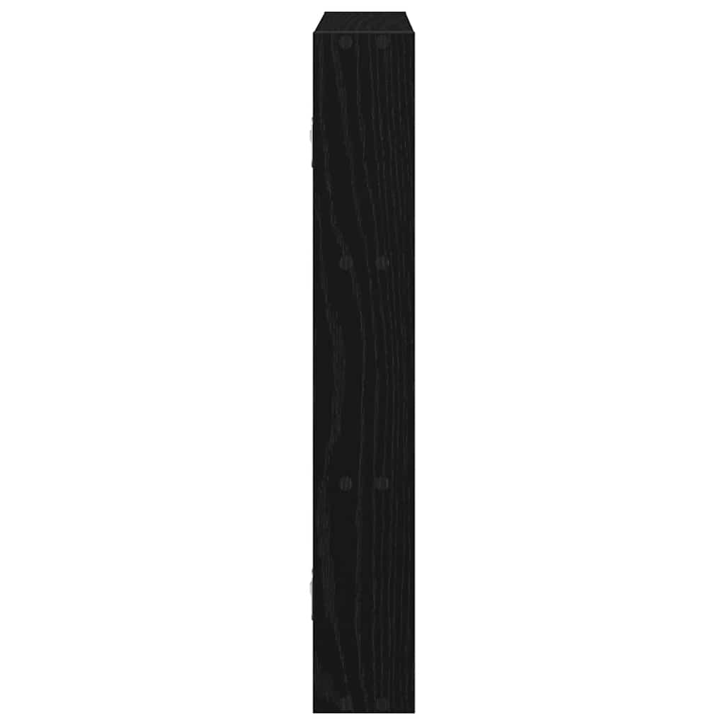 Raft de perete, negru, 43x9x60 cm, lemn prelucrat GartenMobel Dekor