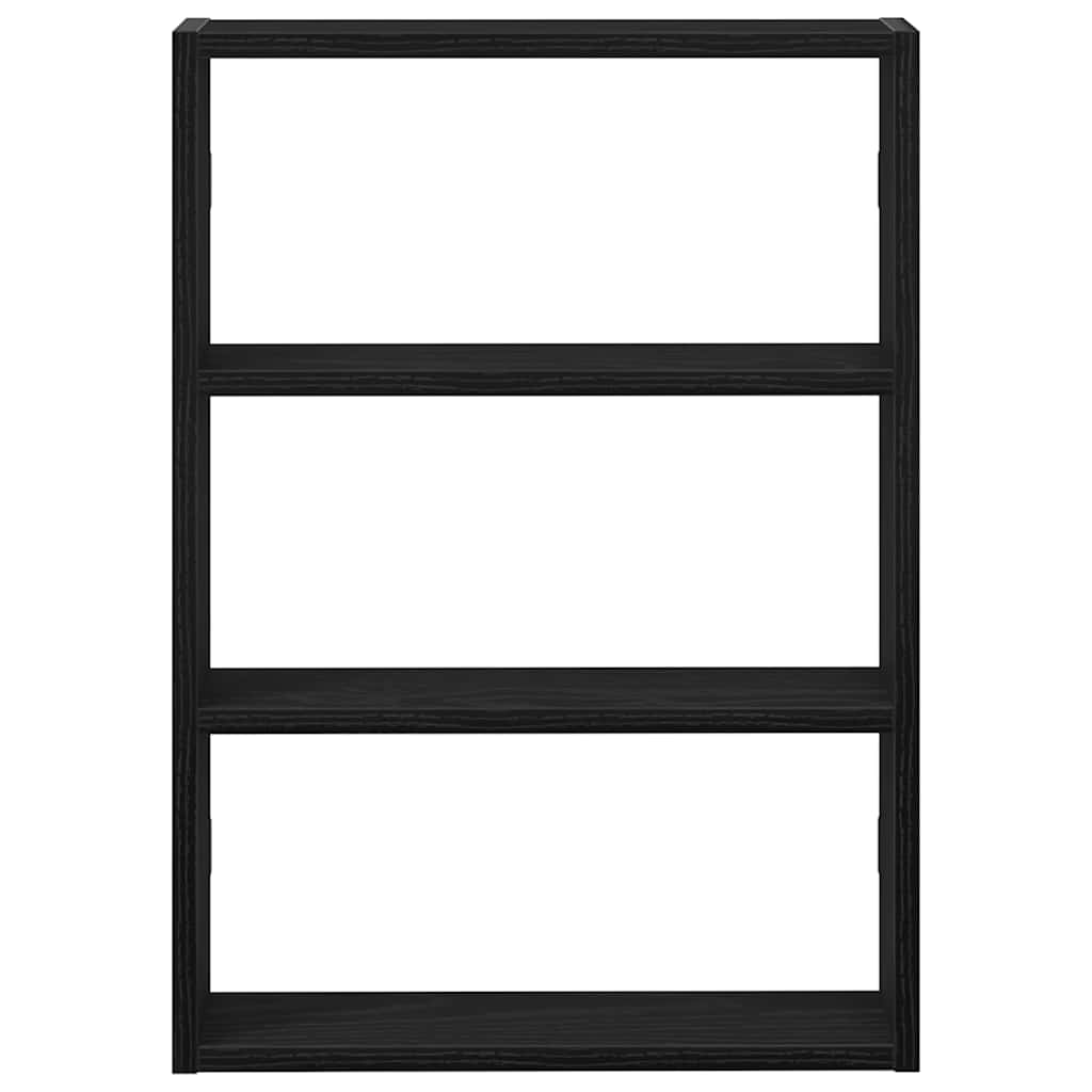 Raft de perete, negru, 43x9x60 cm, lemn prelucrat GartenMobel Dekor