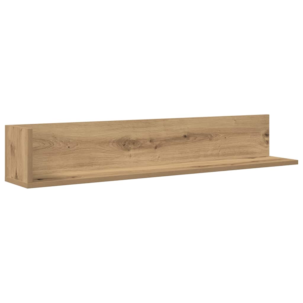 Rafturi perete 2 buc., stejar artizanal, 100x16,5x16,5 cm, lemn GartenMobel Dekor