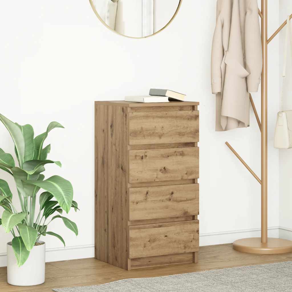 Bufetă Stejar Artisan 37,5x35x76 cm Lemn prelucrat GartenMobel Dekor