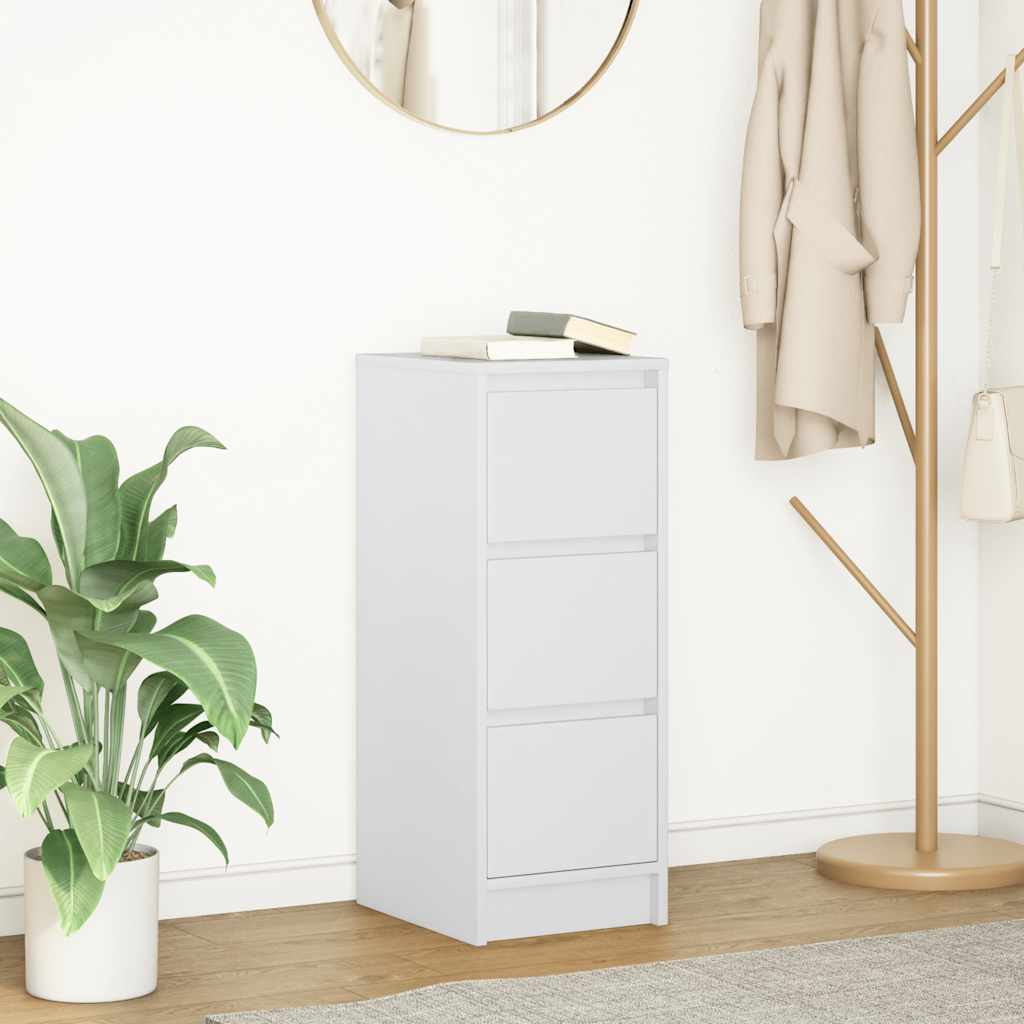 Bufetă albă 29,5x34x76 cm din lemn prelucrat GartenMobel Dekor