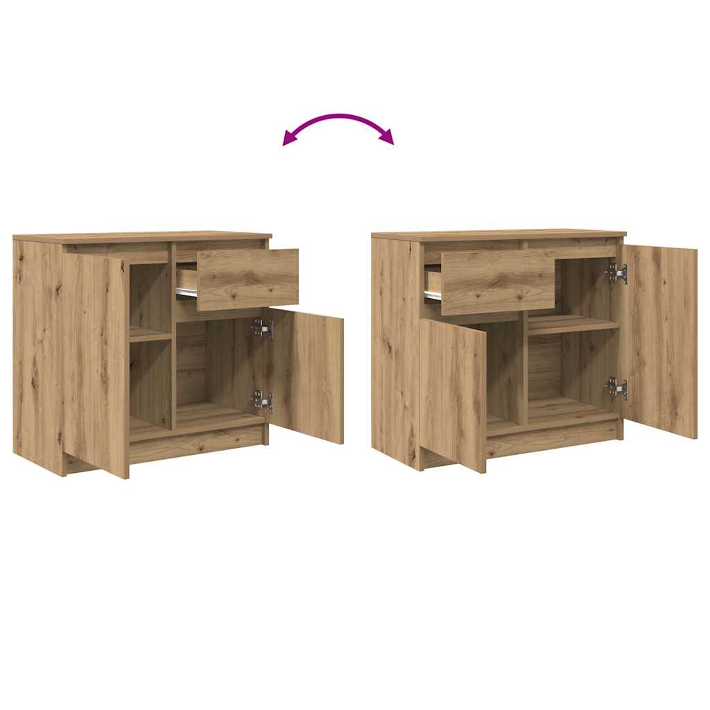 Bufetă cu sertar Artisan Stejar 71x35x65 cm lemn prelucrat GartenMobel Dekor