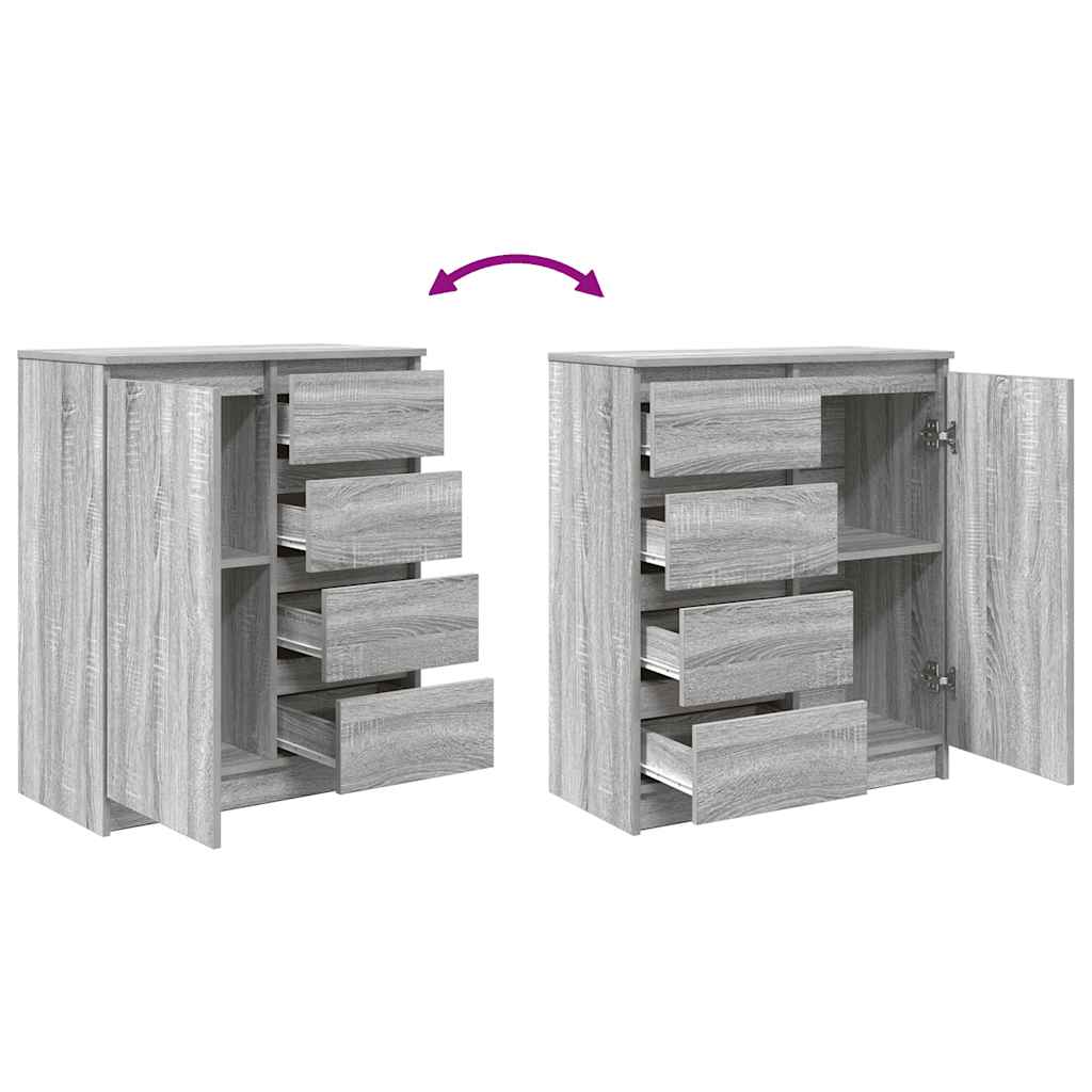 Bufetă cu sertare Gri Sonoma 71x35x84 cm Lemn prelucrat GartenMobel Dekor